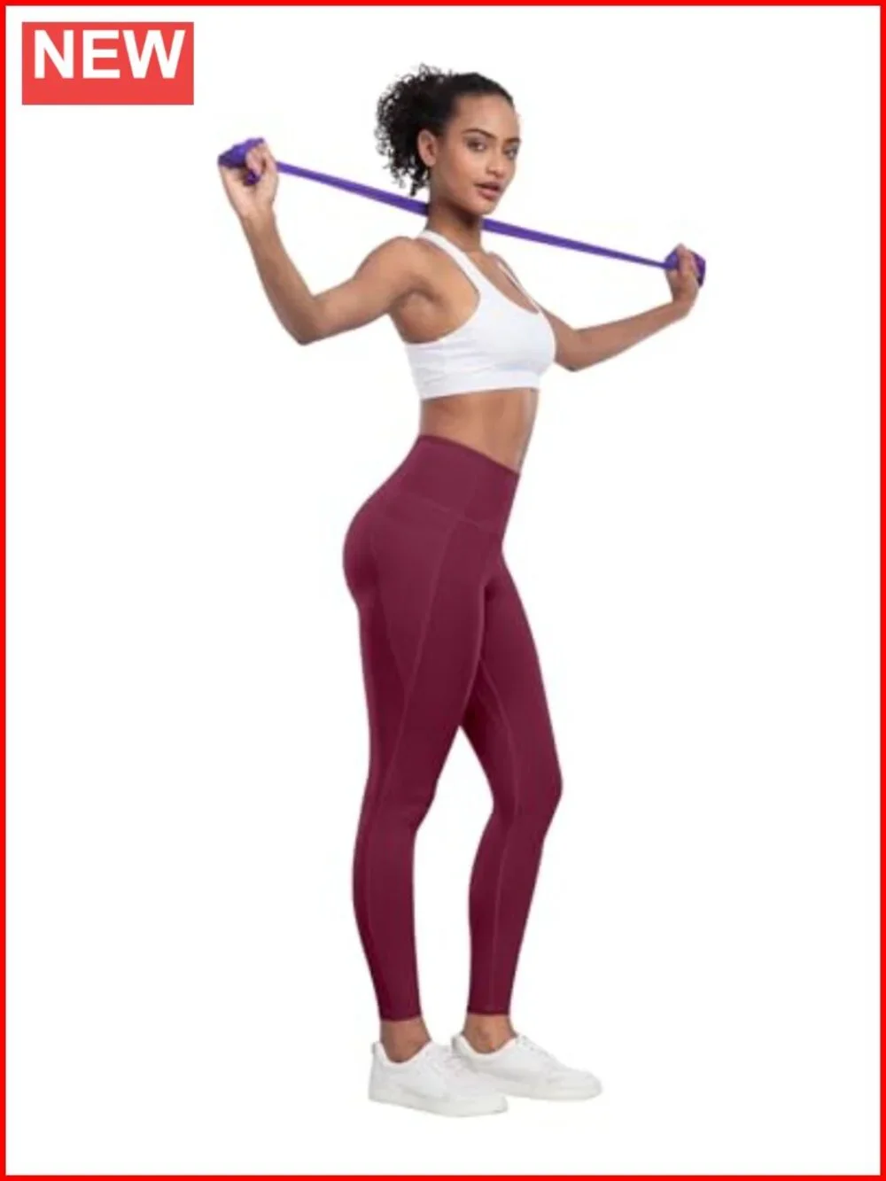 6 Pack High Waisted Tummy Control Yoga Leggings with Pockets